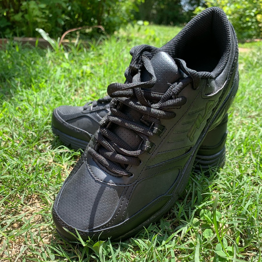 Black FILA sneakers